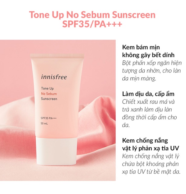 CÁC LOẠI KEM CHỐNG NẮNG INNISFREE