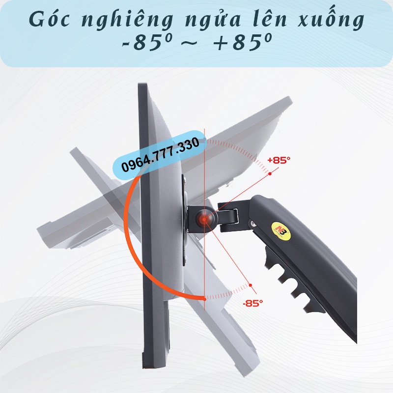 F160 Giá treo 2 màn hình máy tính NB #Tay treo 2 màn hình đa năng #Xoay 360 độ  NorthBayou