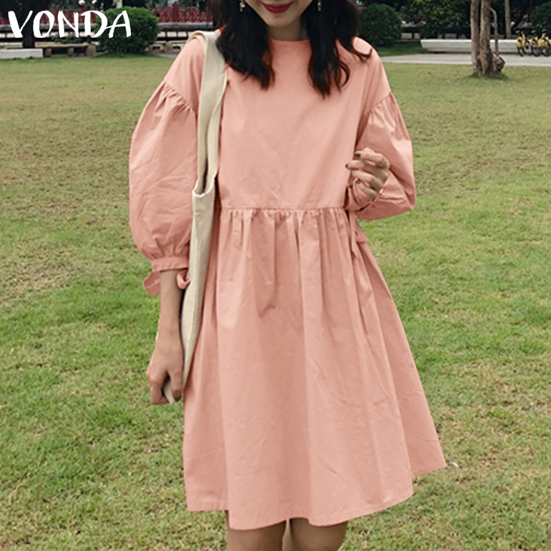 Đầm Midi VONDA Tay Lỡ 3/4 Thiết Kế Đơn Giản Thanh Lịch | BigBuy360 - bigbuy360.vn