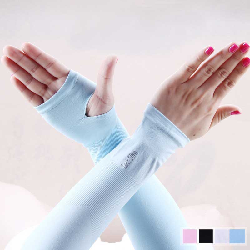 Găng tay chống nắng xỏ ngón Hàn Quốc bảo vệ làn da - Giao màu ngẫu nhiên