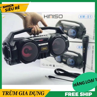 Loa bluetooth kimiso km-s1/s2 hát karaoke tặng kèm míc hát - bestmart247