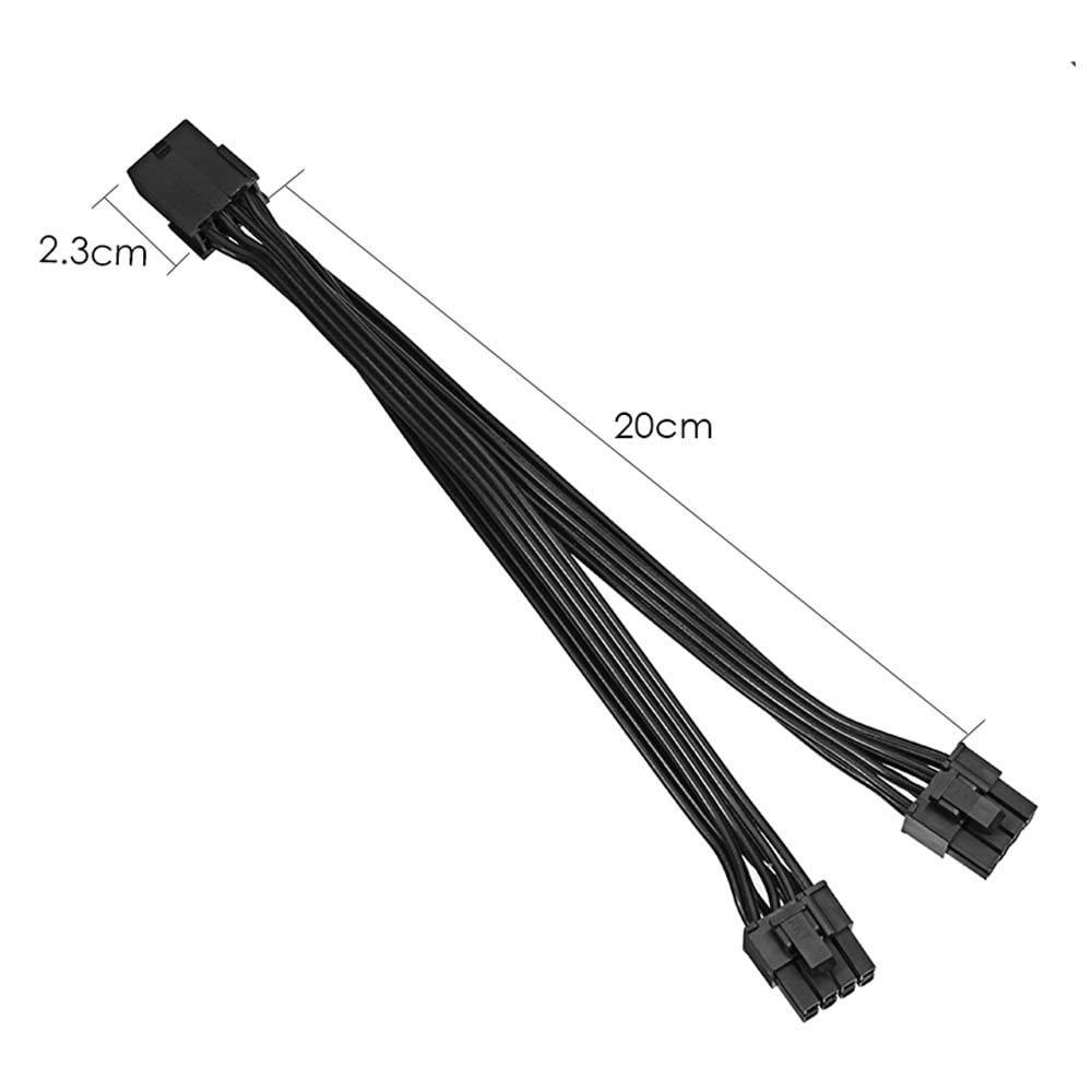 Dây Cáp Nối Dài 18awg Psu Chuyển Đổi Pci Express 8 Pin Sang 2x8p (6 + 2) (6 + 2) 8pin Cho Máy Tính