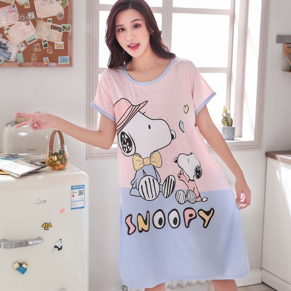 Đầm Ngủ In Hình Doremon / Gấu / Mèo Máy Dễ Thương Thời Trang Mùa Hè Cho Nữ Hoạt Hình | BigBuy360 - bigbuy360.vn