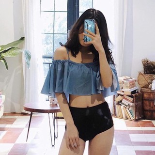 Áo tắm một mảnh cổ yếm phong cách vintage thời trang cho nữ sexy