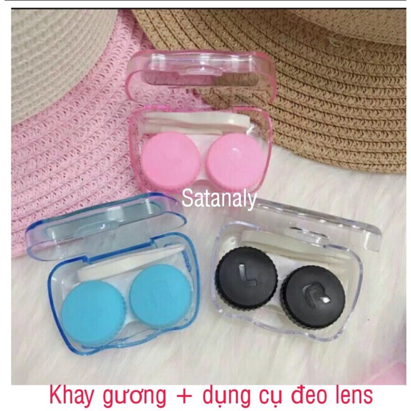 Khay gương + dụng cụ đeo Lens cực xinh, tiên lợi