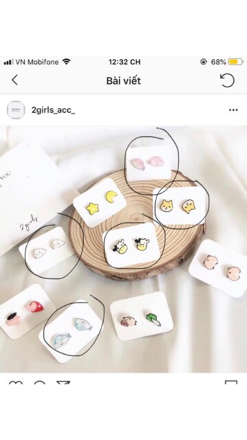 Combo sỉ bông tai khuyên tai cho khách