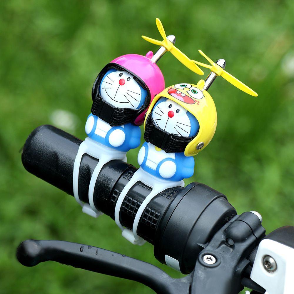 Đèn Gắn Mũ Bảo Hiểm Xe Đạp Hình Doraemon Bằng Tre