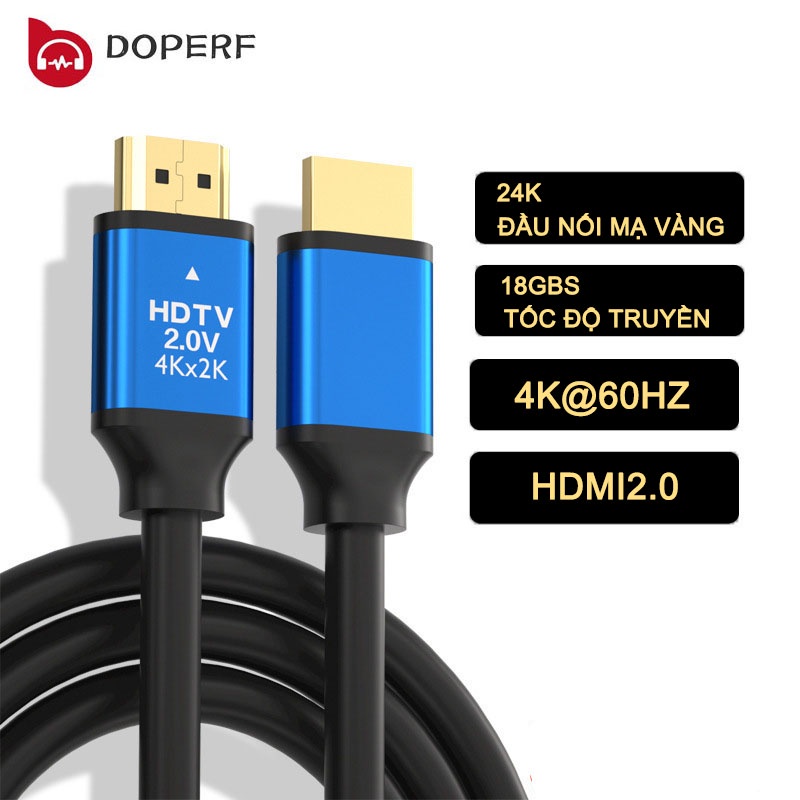 HDMI 2.0 hỗ trợ 4K 2k, cáp video HDMI chống nhiễu tốt, độ dài tín hiệu ổn định 1-10m