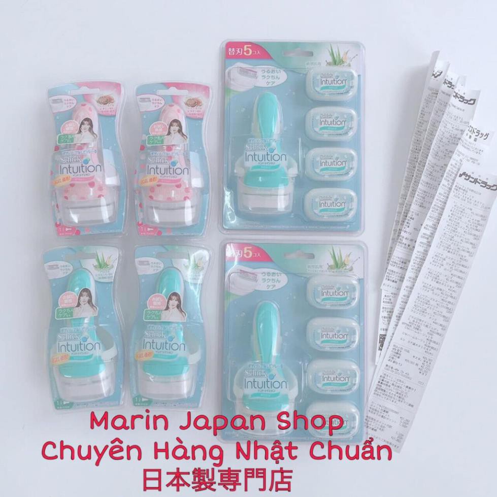 Dao cạo lông body lông chân, tay, nách - Schick Intuition cao cấp Nhật Bản
