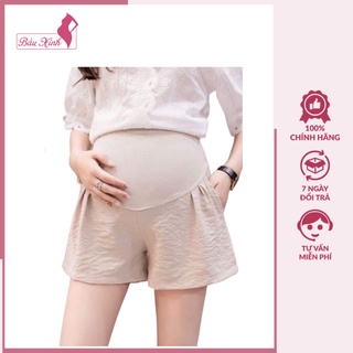 Quần Bầu - Quần Sooc Bầu Thiết Kế Chất Đũi Hàn Cao Cấp Có Chun Điều Chỉnh Có Size