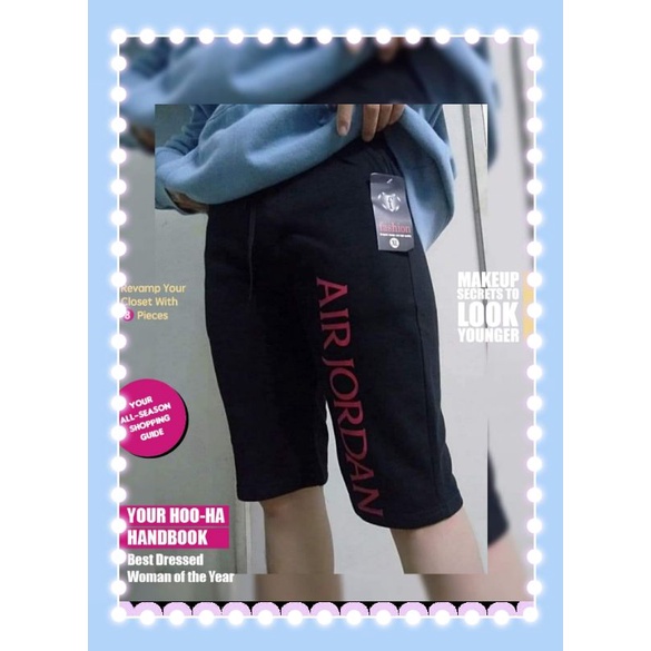 Quần Short Nam màu đen quần nỉ mặc ấm trong mùa đông đủ hình in