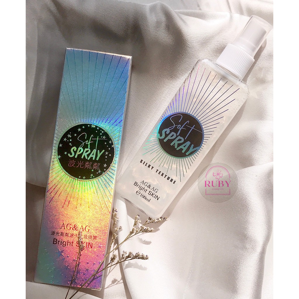 Xịt khoáng khóa makeup có nhũ mịn  - SOFT SPRAY - rubycosmetics | BigBuy360 - bigbuy360.vn