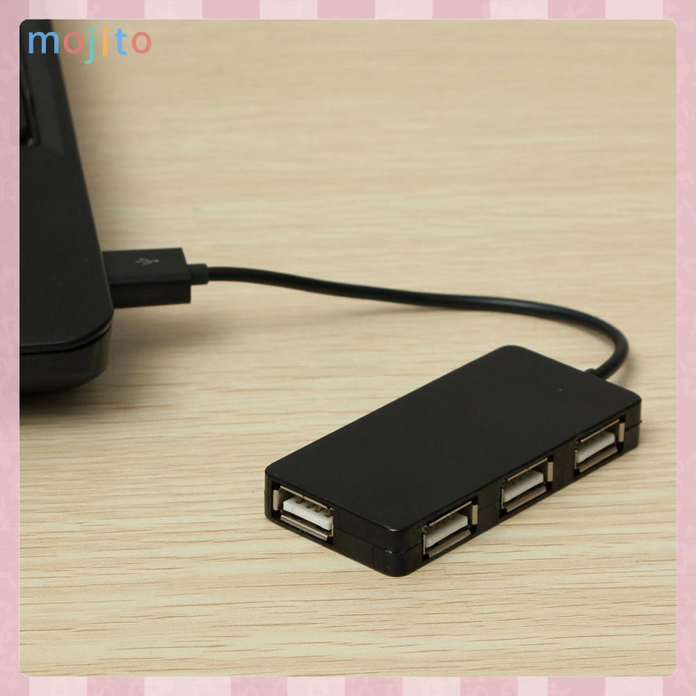 MOJITO 4 Ports High Speed USB 2.0 Hub Multi Splitter Expansion for PC Laptop