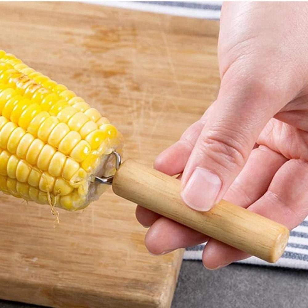 Giá Đỡ Bắp Rang Tay Cầm Bằng Gỗ Tiện Lợi Dành Cho Nhà Bếp
