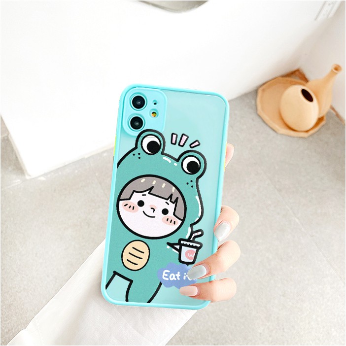 Ốp lưng iphone Etfa Cute nhám viền nổi cong 5/5s/6/6plus/6s/6splus/7/7plus/8/8plus/x/xr/xs/11/12/pro/max/plus/promax | BigBuy360 - bigbuy360.vn