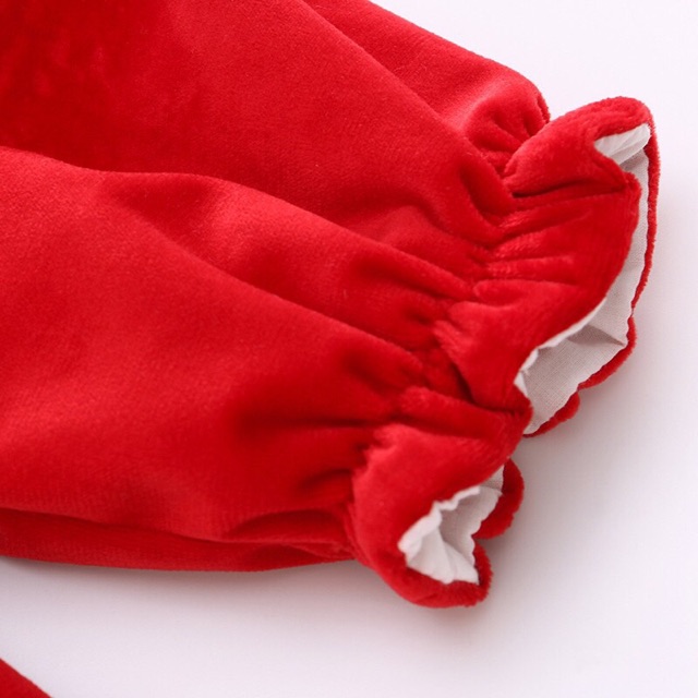 Váy công chú nhung đỏ thiết kế hãng VLINDER cho bé (có sẵn)