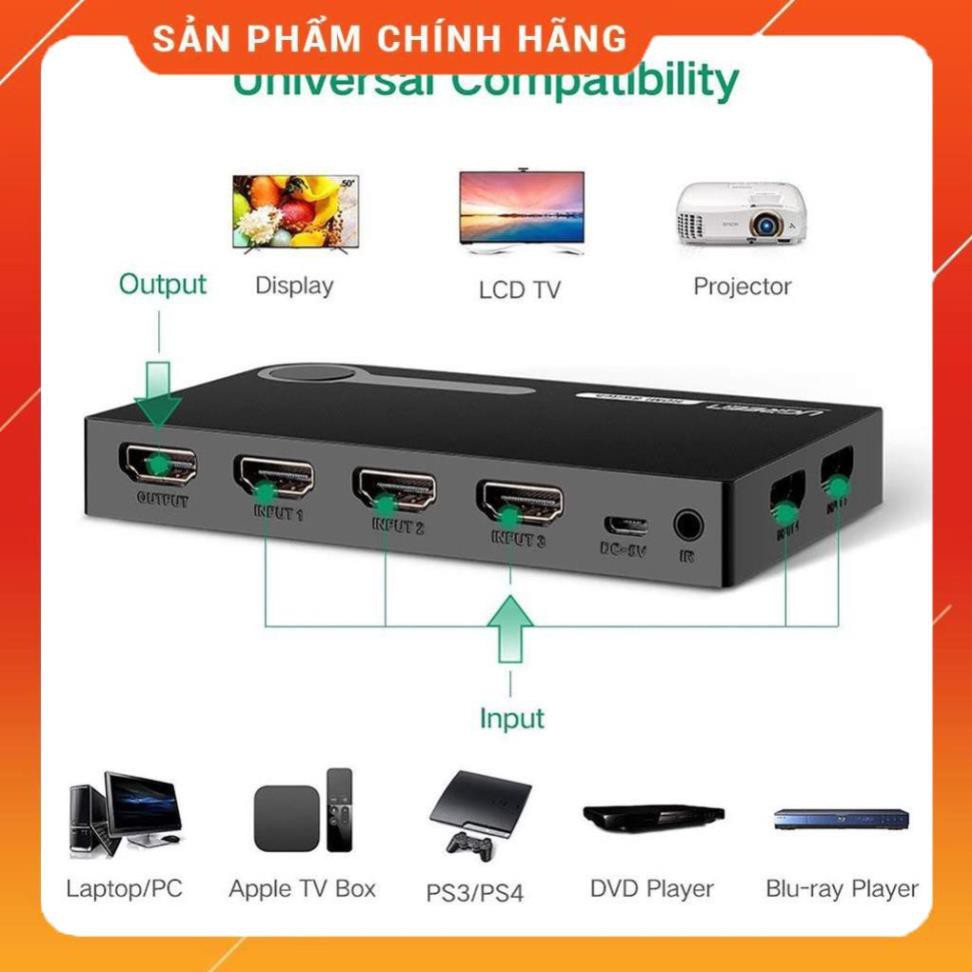 [CHÍNH HÃNG] Bộ gộp HDMI 5 vào 1 ra chính hãng Ugreen 40205 cao cấp bảo hành 18 tháng