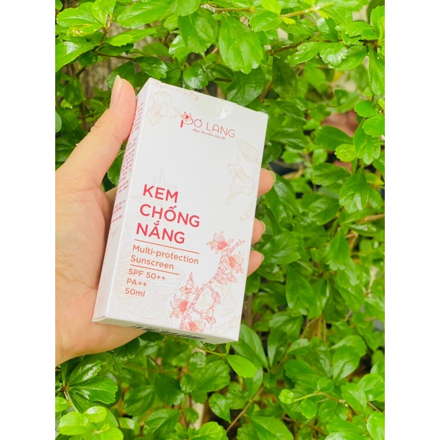 Kem chống nắng Pơ Lang 50ml SPF 50+ PA++ Ngăn ngừa tác hại của tia UVA, UVB lên da, dưỡng ẩm da và ngừa lão hoá da.