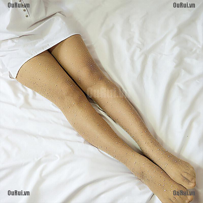 Vớ Lưới Đính Đá Lấp Lánh Thiết Kế Quyến Rũ Cho Nữ