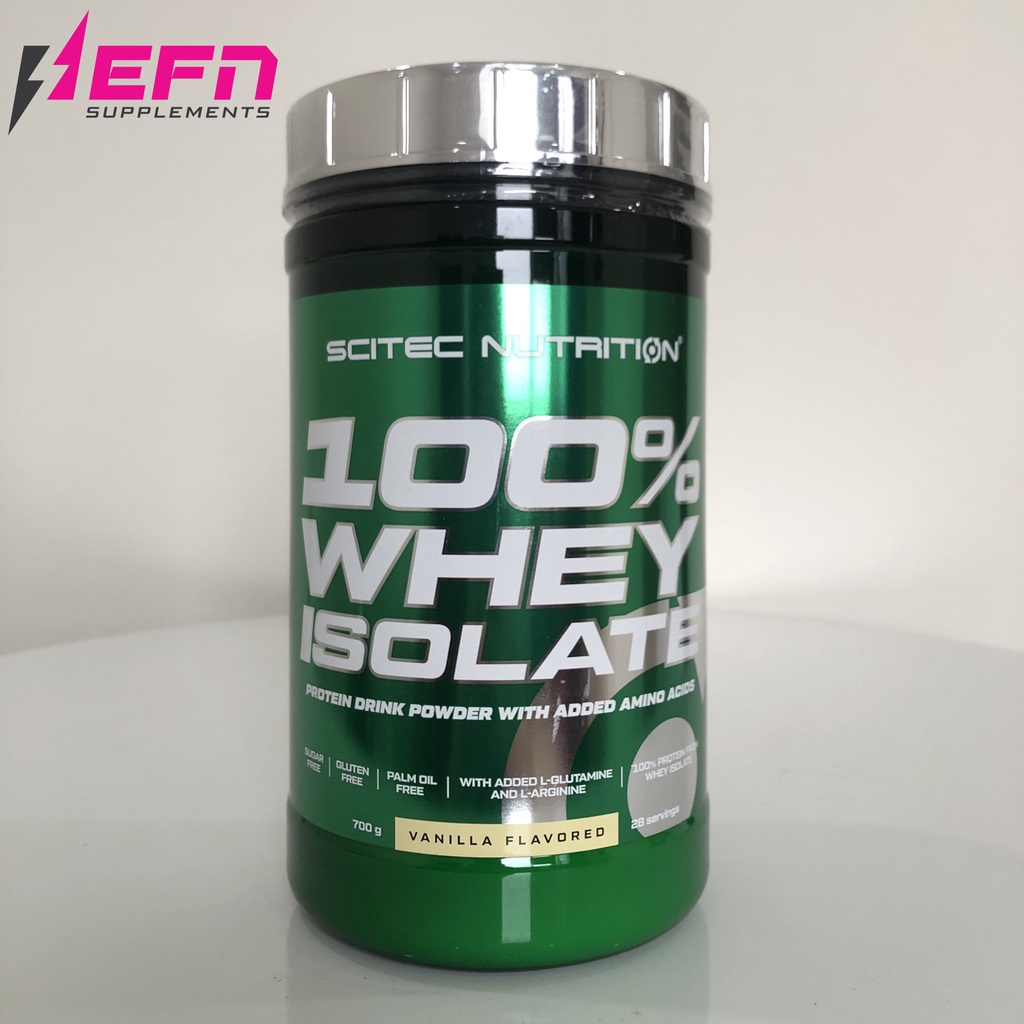 Whey Protein Isolate SCITEC NUTRIOTION Sữa Tăng Cơ Cho Người Tập Gym Tinh Khiết hũ 700G - Chính Hãng