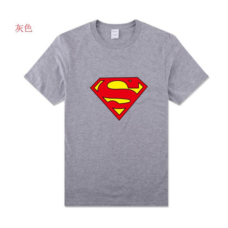 Áo Thun Ngắn Tay In Logo Superman Thời Trang Cho Nam Nữ