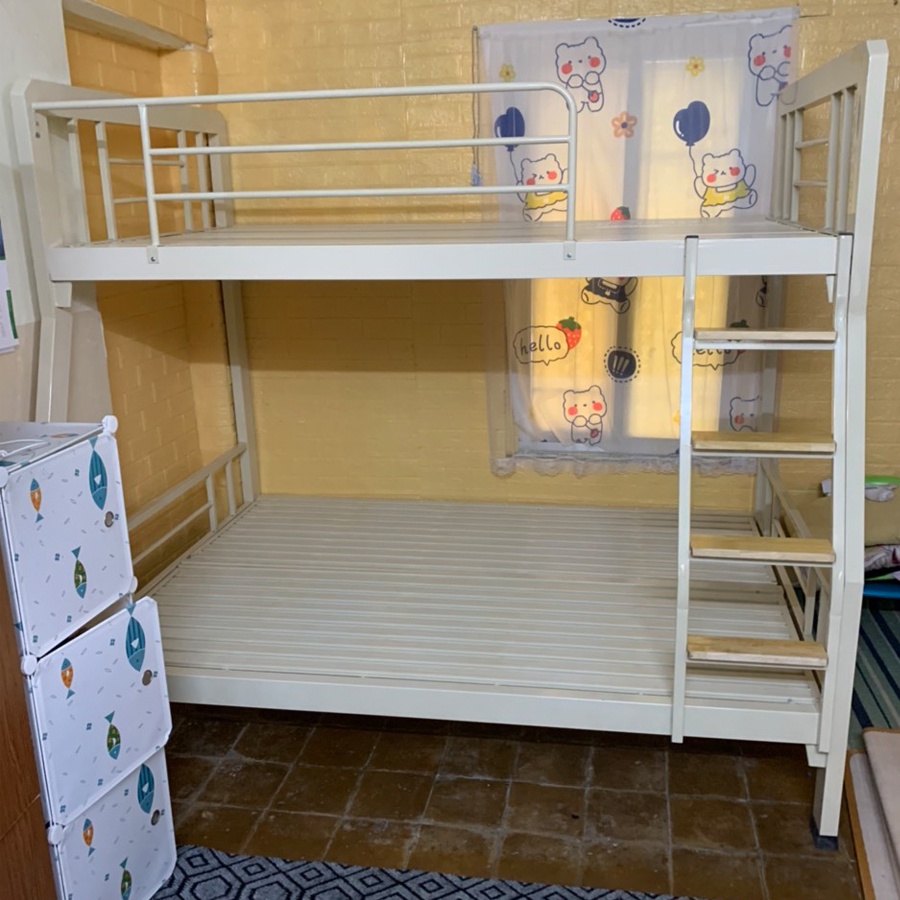 Giường sắt lệch tầng hộp to 40x80