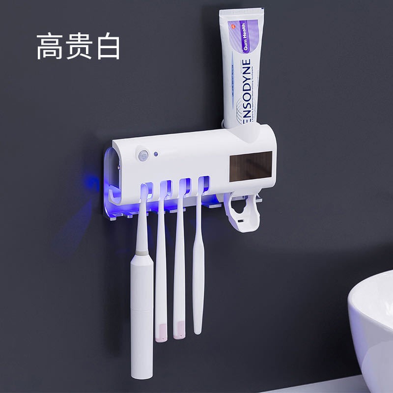 Bàn chải đánh răng thông minh Máy khử trùng UV Net Red Kem Kệ nhà vệ sinh Phòng tắm Giá để đồ miễn phí <