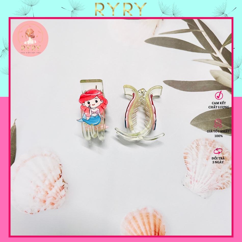 Kẹp Càng Cua 3 Răng Nàng Tiên Cá Siêu Đáng Yêu Cho bé