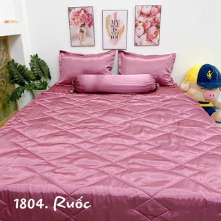 Bộ drap phi lụa màu mới 2020( khổ 1,8m ) không mền