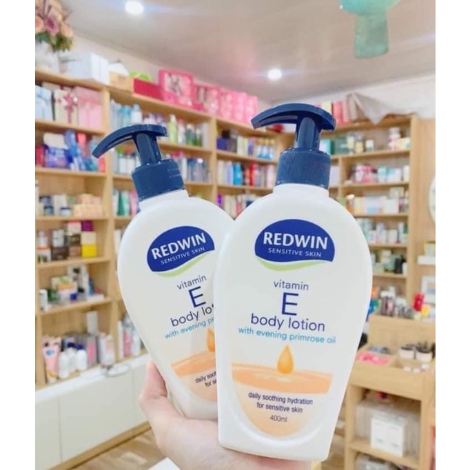 Dưỡng thể Redwin vitamin_E body_lotion chai to 400ml có vòi