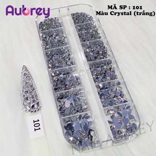 [Mã SP 101] Đá Nail Chân Lưới Mặt Cắt Đá Màu Crystal
