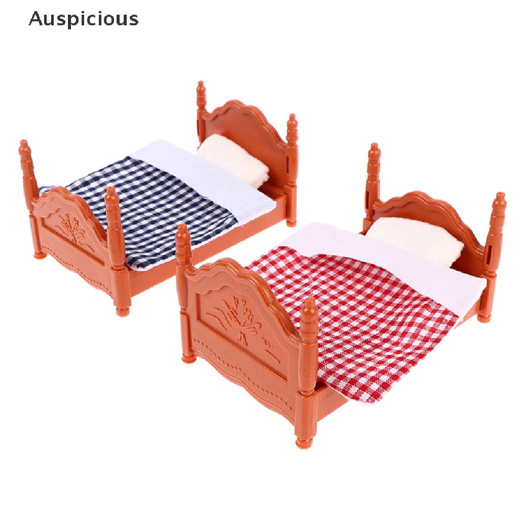 Bộ giường ngủ mini trang trí nhà búp bê