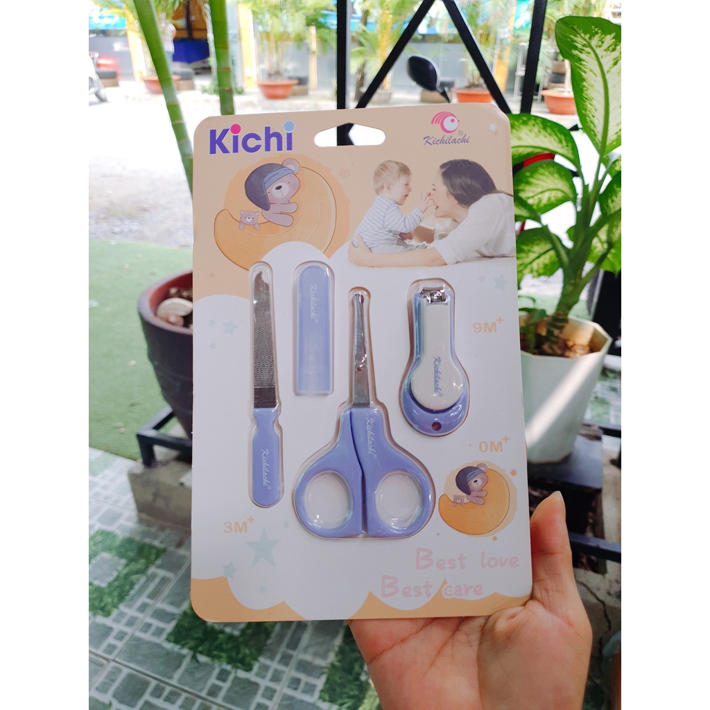 Bộ/Set Bấm Móng Tay 3 Chi Tiết Cho Bé Sơ Sinh KICHI Nhật Bản