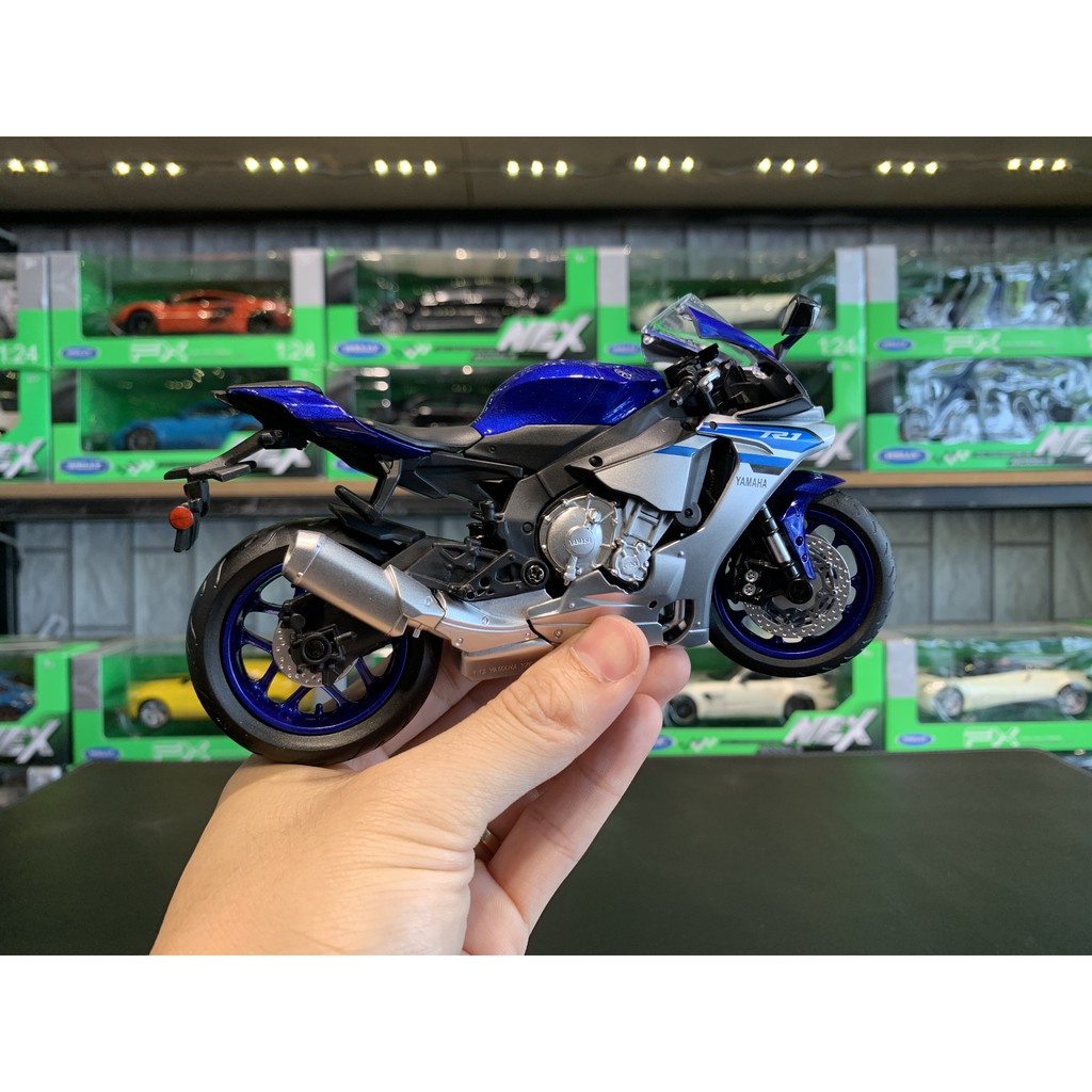 Mô hình xe mô tô YAMAHA YZF-R1 tỉ lệ 1:12 hãng MSZ