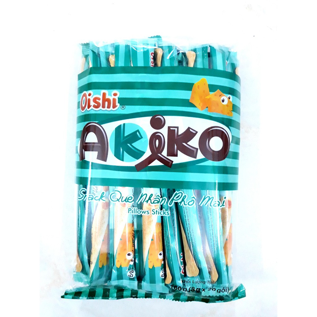 Bánh Snack Que Akiko Oishi Các Vị Gói 160g (20 que x 8g)