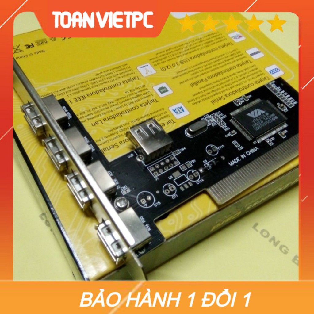 Card pci to 4port USB | card pci ra 4 cổng usb