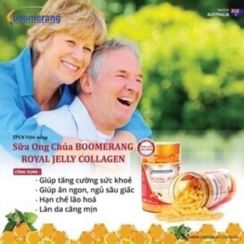 Viên uống sữa ong chúa Royal Collagen Boomerang 360V