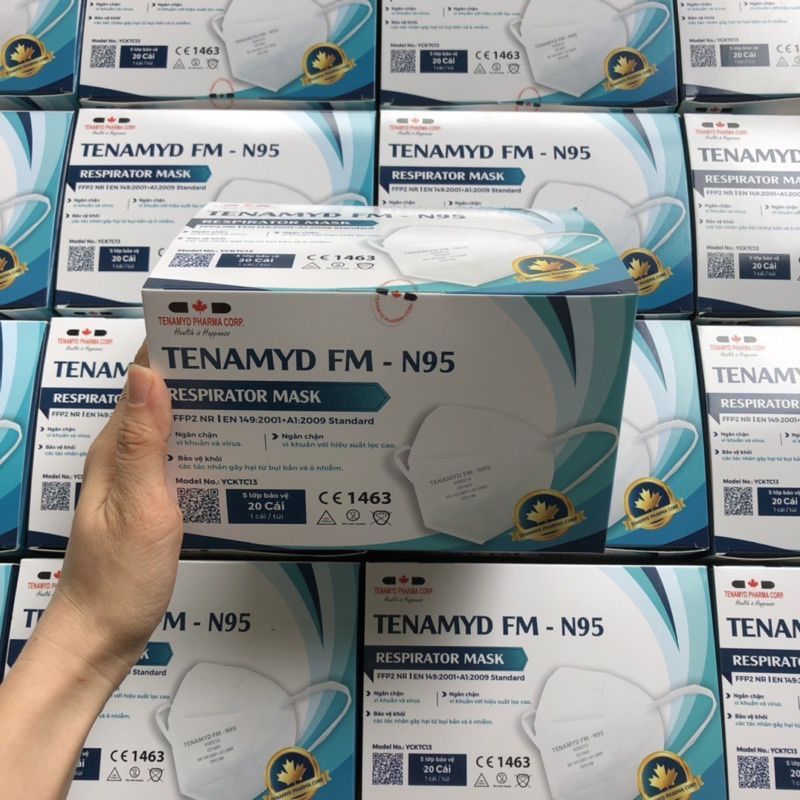 [TENAMYD FM N95] Hộp 20 cái Khẩu Trang Tenamyd N95 Việt Nam