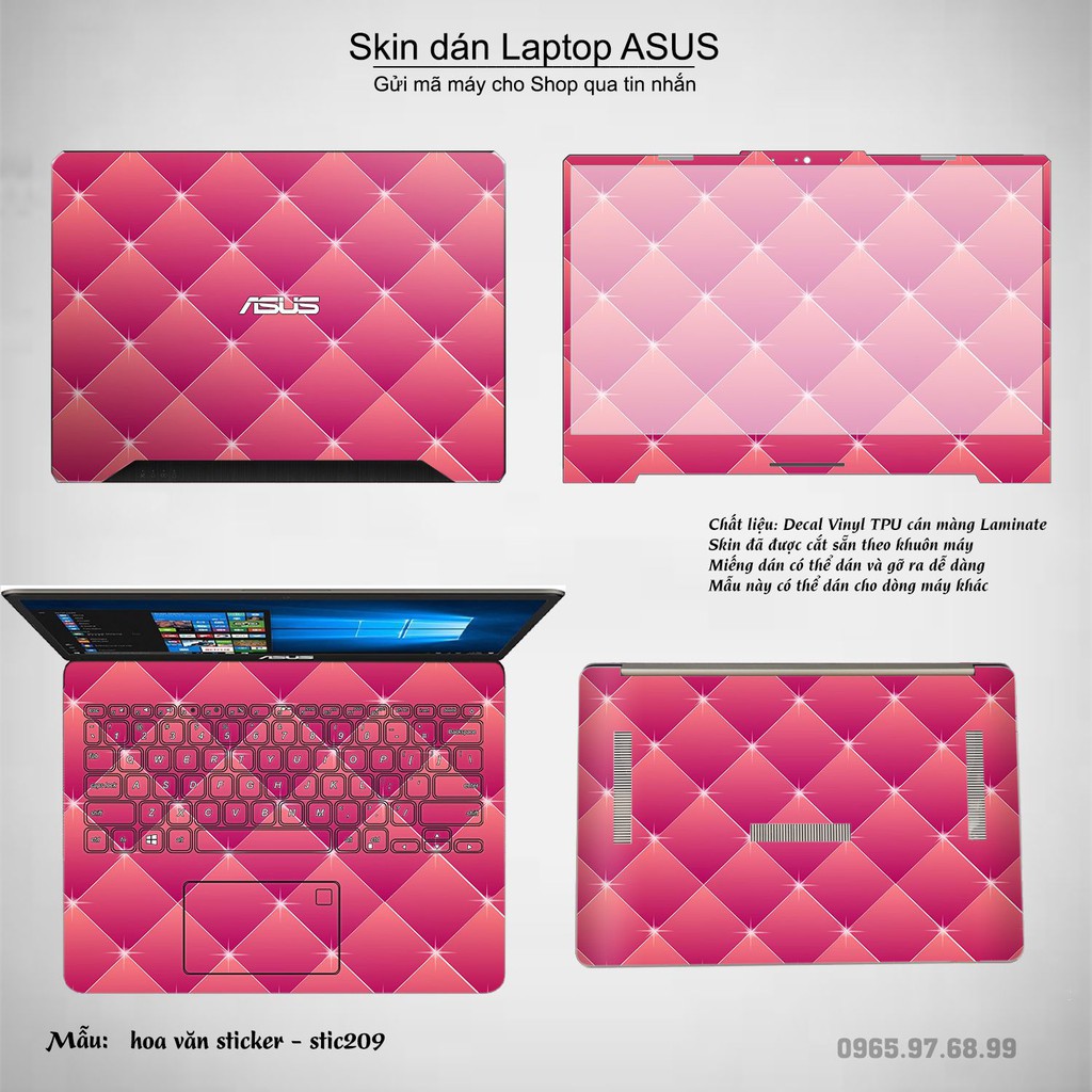 Skin dán Laptop Asus in hình Hoa văn sticker _nhiều mẫu 34 (inbox mã máy cho Shop)