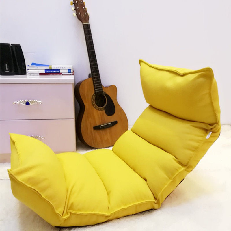 Sofa lười Túi đựng hạt đậu Cô gái lưới Màu đỏ Nhỏ dễ thương Phòng ngủ Ban công Ghế đơn Tatami cho con bú