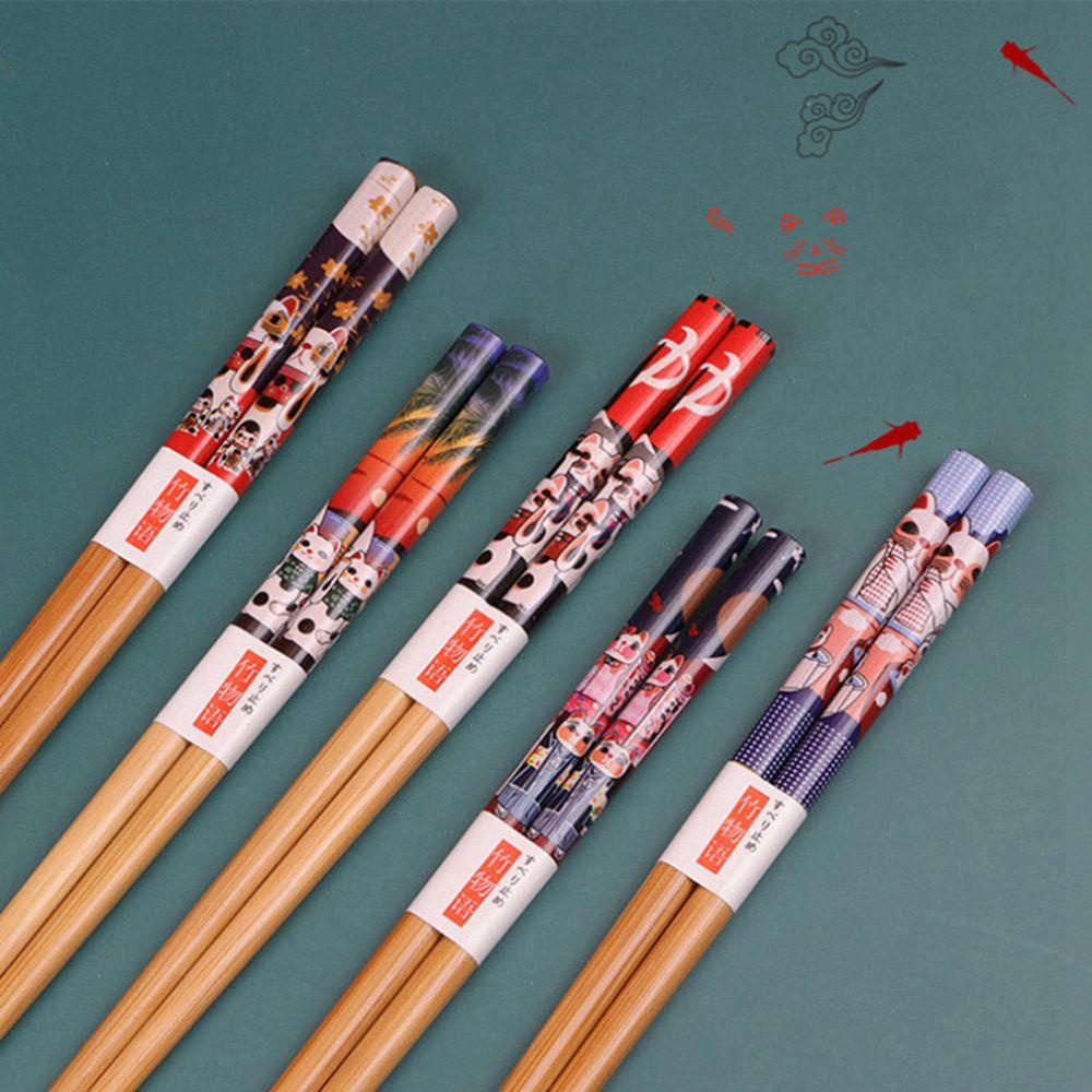 Bộ 5 Đôi Đũa Tre Chống Trượt Phong Cách Trung Hoa