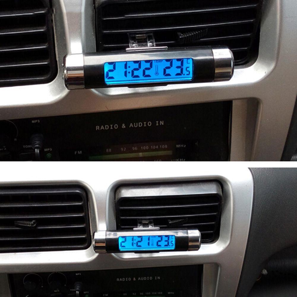 Đồng Hồ Kỹ Thuật Số Màn Hình LCD 2 Trong 1 Cho Xe Hơi