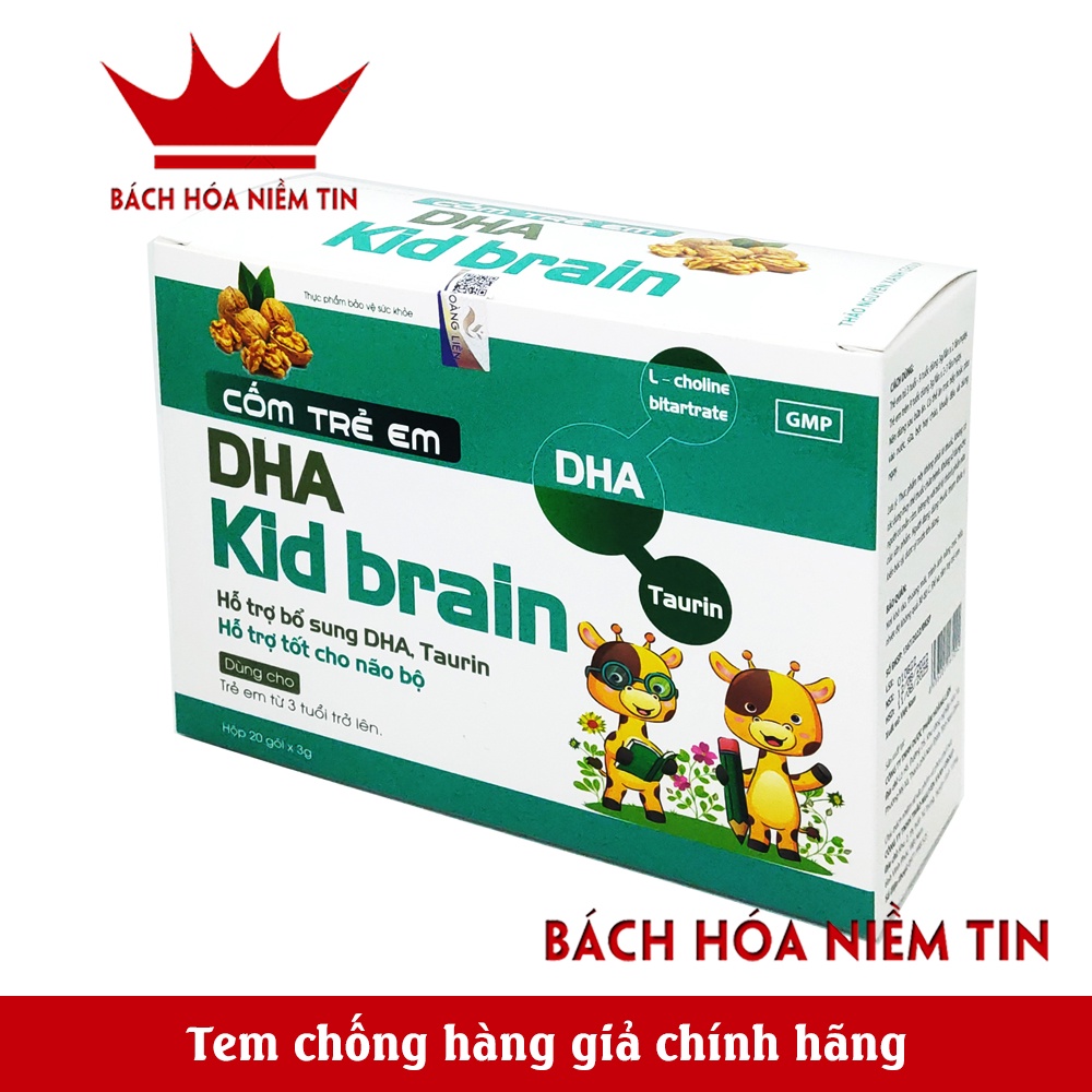 Cốm Bổ não cho trẻ em DHA Kid Brain - Bổ sung DHA, Taurin, Lysin và vitamin giúp bé phát triển não bộ, bé thông minh