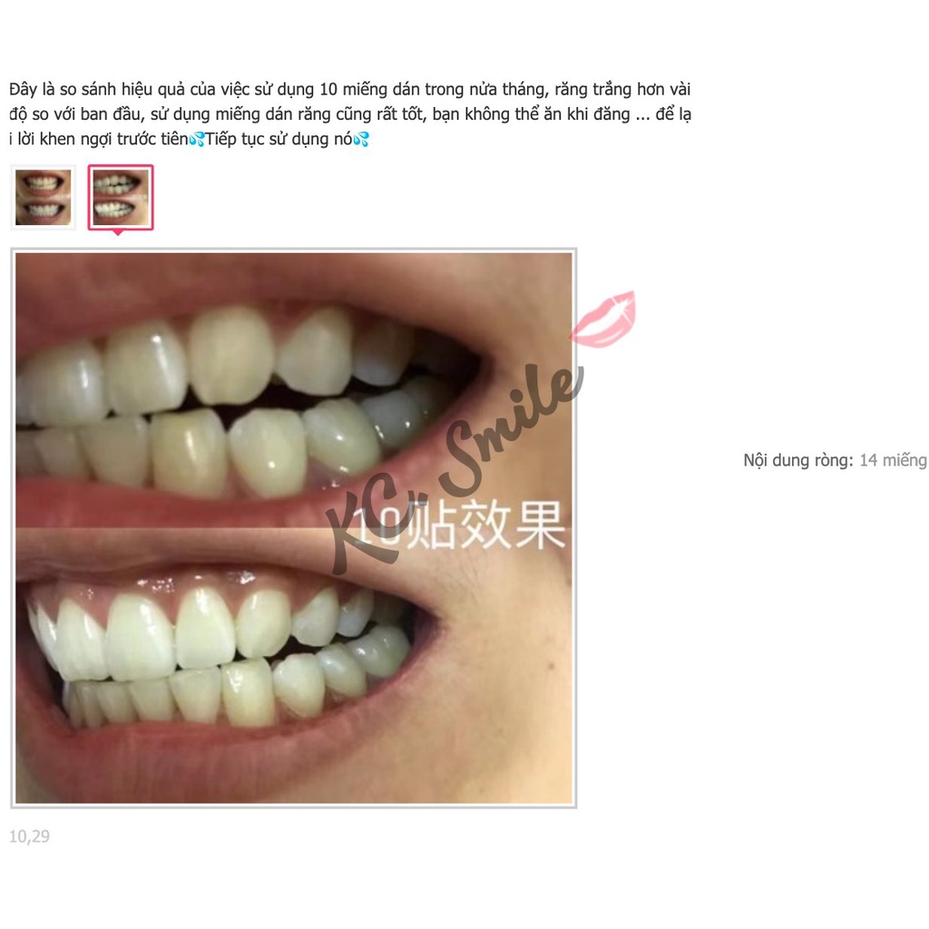 Fullbox 7 gói miếng dán trắng răng 4D White Teeth Whitening Strips bản Trung - Làm trắng răng hiệu quả trong 7 ngày