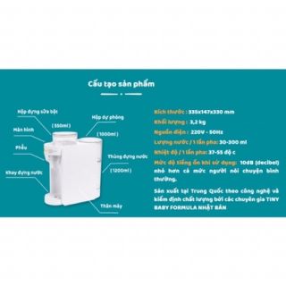(Sỉ_ lẻ) [BẢO HÀNH CHÍNH HÃNG 5 NĂM] MÁY PHA SỮA TỰ ĐỘNG TINYBABY FORMULA NHẬT BẢN

    
