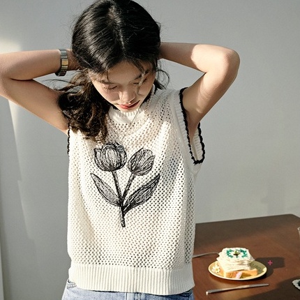 Áo Dệt Kim Sát Nách Thời Trang Trẻ Trung Cá Tính