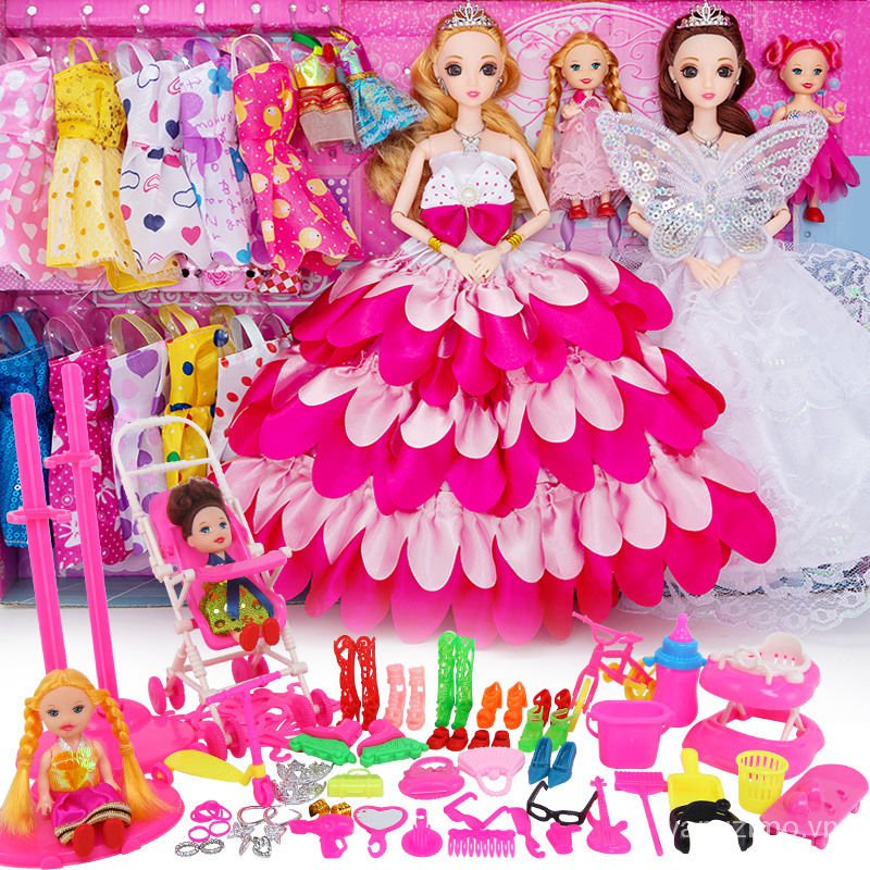 Bộ Đồ Chơi Búp Bê Barbie Cho Bé Gái