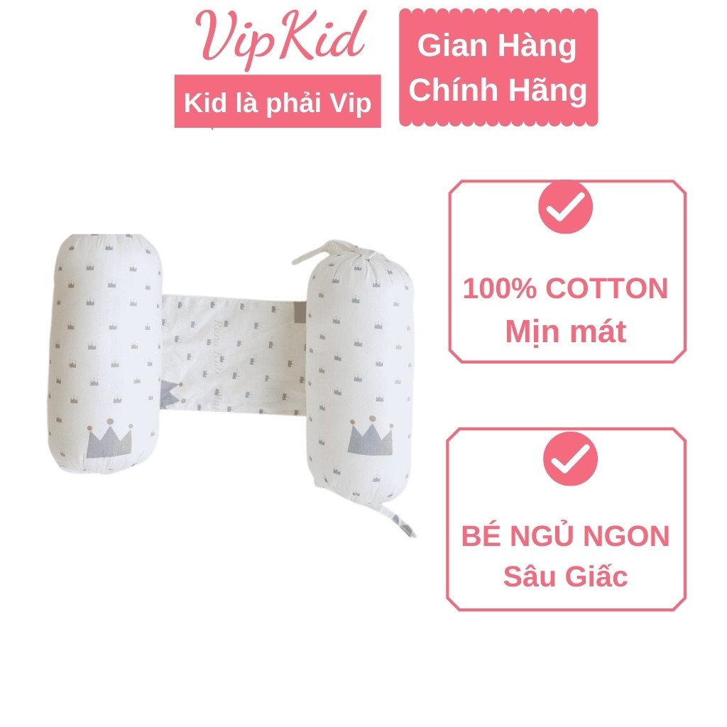 Gối chặn cho bé Carekids, gối chặn sơ sinh chất liệu mịn, mát giúp bé ngủ ngon, không giật mình - VIPKID