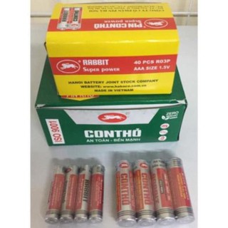Vỉ 4 Viên Pin đũa AAA, pin tiểu AA 1.5V Con thỏ