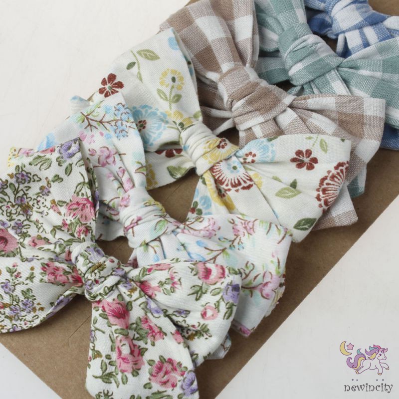 Set Kẹp Tóc Nơ Xinh Xắn Đáng Yêu Phong Cách Hàn Quốc Cho Bé Gái